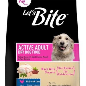 Let's Bite Active Adult Dog Food 10kg (1kg Extra Free Inside)