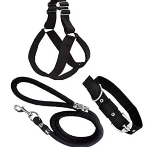 Senapati Dog Combo Pack of Harness, Neck Collar Belt and Rope Set